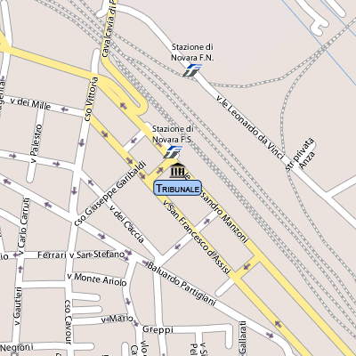Mappa cartografica di Novara